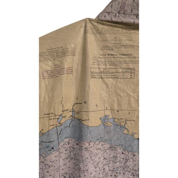 Vintage Chart-Wear by Pro-Motion Technology Windbreaker Gulf of Mexico Map Print - Picture 8 of 10